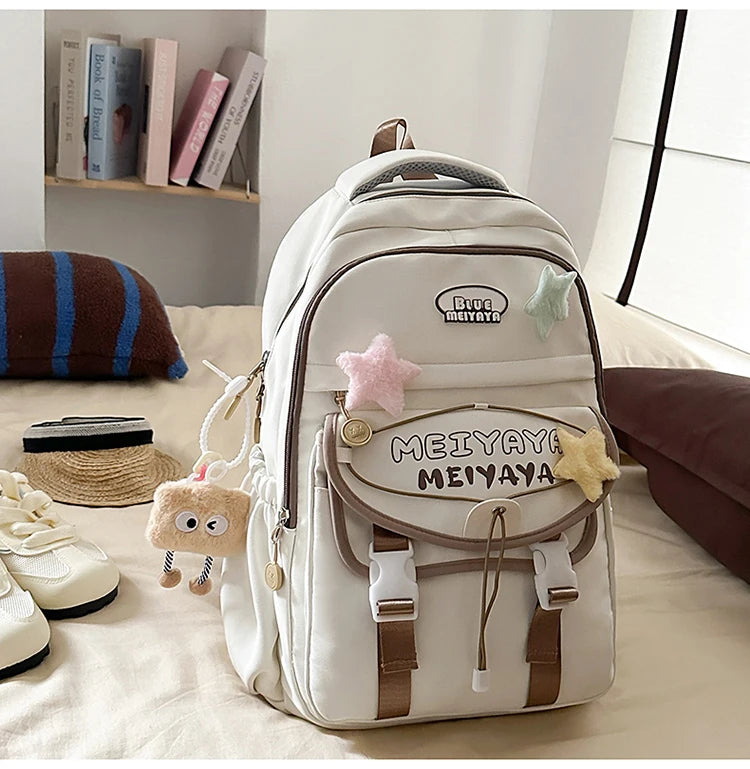 School Bags For Girls Japanese Style Kawaii For Large New Nylon Shoulder Bag Backpack School Set For Kinder Girl Kids Schoolbags