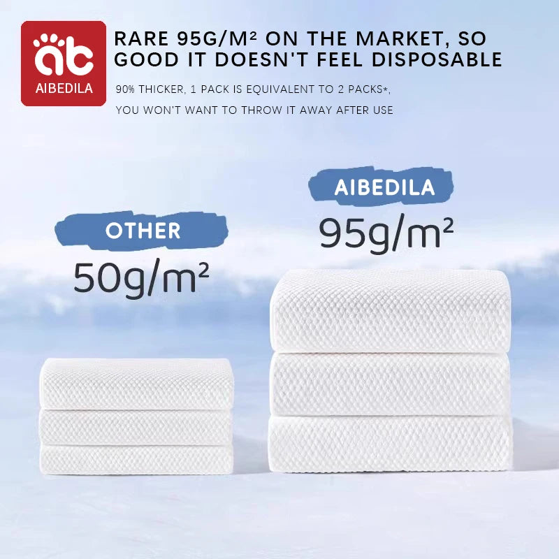 AIBEDILA Disposable Bath Towel Baby Bath Towel Skin-friendly Thick Bath Towel Face Travel Portable Face Towel Highly Absorbent