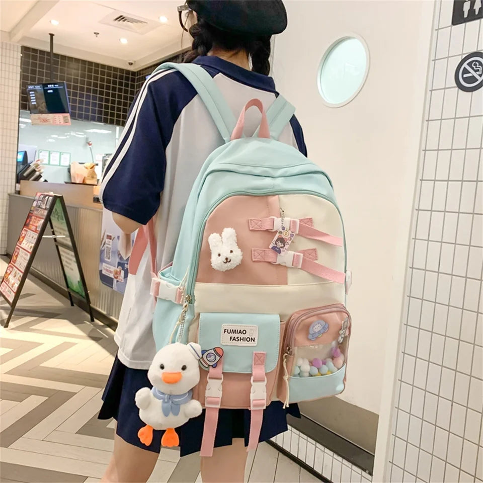 Japanese High School Girls Backpack School Bags for Teenage Girls Multi Pockets New Kawaii Backpack Women Bagpack Cute Mochila