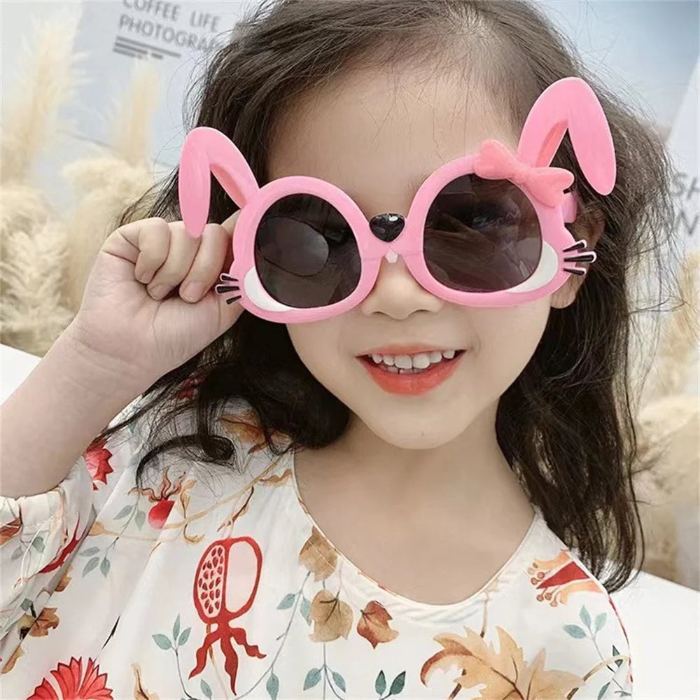 Kids Cute Rabbit Sunglasses Children Cartoon Bunny Sun Glasses Baby Photography Glasses Props Girls Kawaii Outdoor Party Eyewear