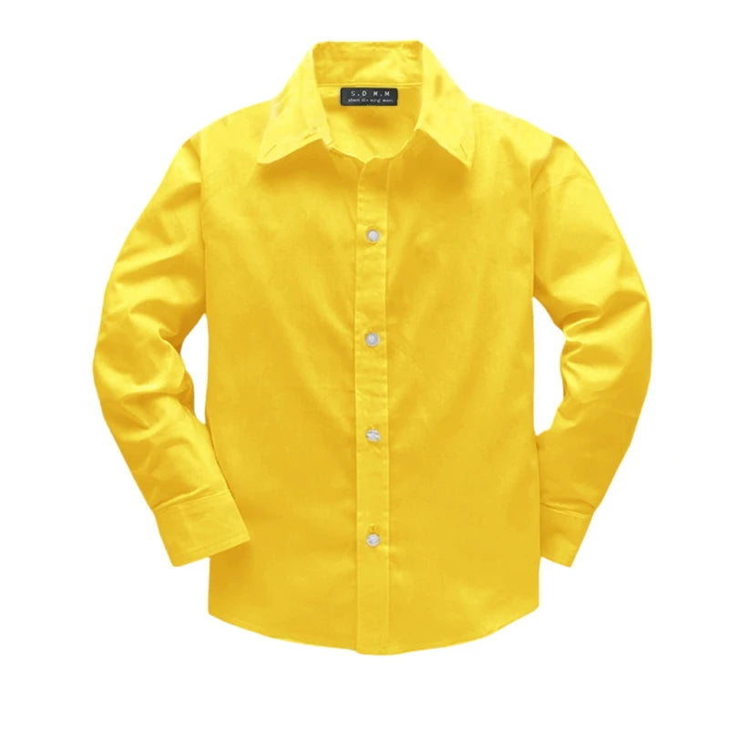 Boys Clothing Birthday party Kids shirt school uniform shirts Autumn Long Sleeve embroidery Little Horse pattern Children Tops