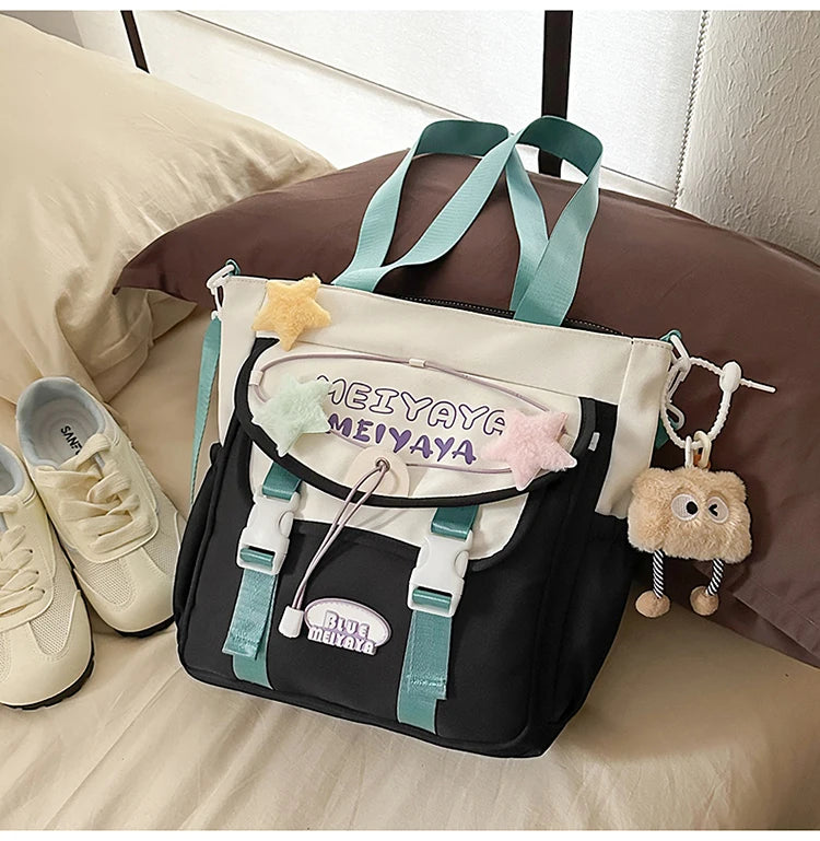 School Bags For Girls Japanese Style Kawaii For Large New Nylon Shoulder Bag Backpack School Set For Kinder Girl Kids Schoolbags