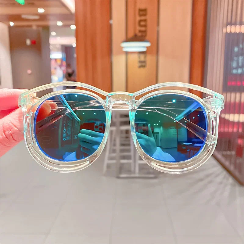 Fashion Children's Sunglasses Baby Anti-Radiation Sun Glasses Girl Boy Cute Cartoon Bear Anti-Glare Sunglasses Stylish Goggles
