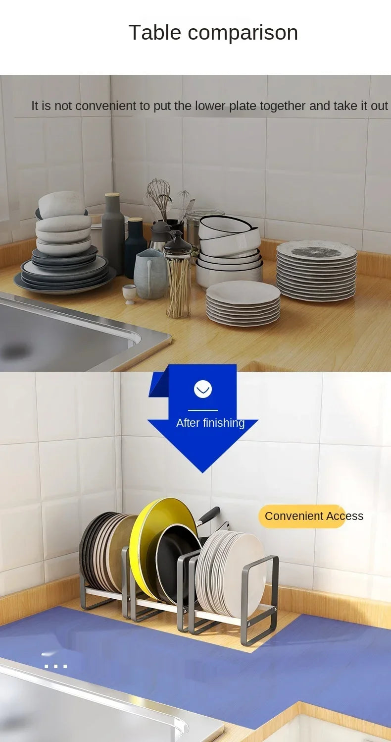 Kitchen Organizer Cabinet Plates Dishes Drying Rack Holder Drainer Goods for The Kitechen Storage Accessories