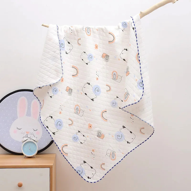 Baby Blanket Cotton Baby Skin Friendly Windproof Swaddle Blanket Newborn Napping Air-conditioned Quilt Multifunctional Blanket