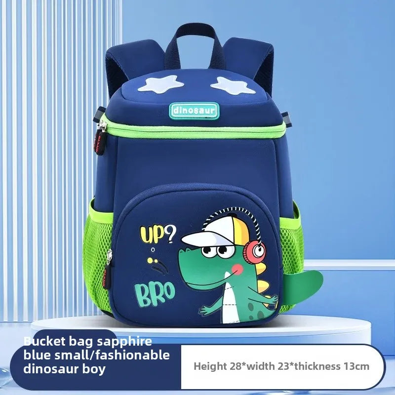 New Cartoon Dinosaur Kindergarten Backpack Spine Protection Lightweight School Bag for Primary School Children