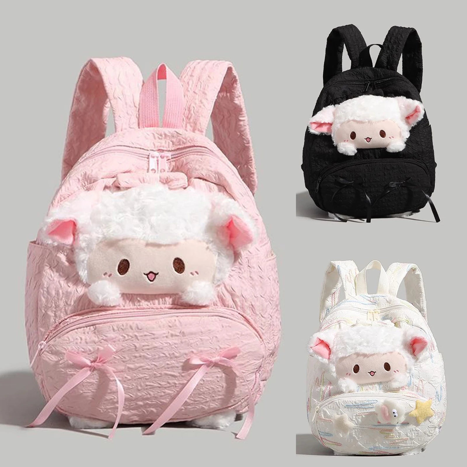 Cute Backpack For girls Cartoon Sheep Large Capacity School Backpack Kids Girls