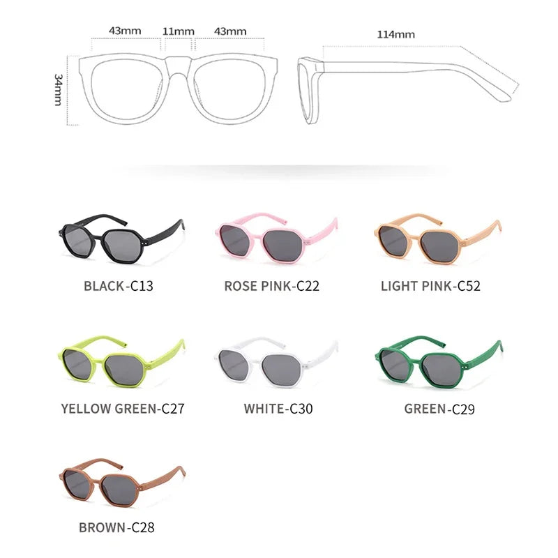 Baby Sunglasses with Strap Polarized Flexible Polygon UV400 for Infant Toddler Boys Girls Age 0-36 Months