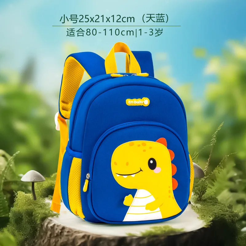 Children Schoolbag Cute Animal Cartoon Dinosaur Nylon Comfortable Chic Fashionable Backpack for Kids Boy Girl Kindergarten
