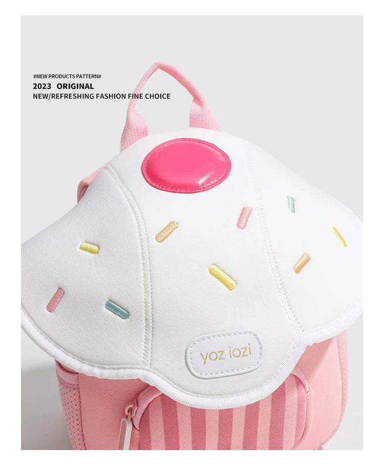 2024 New Korean Version Ice cream Shape Children's Backpack Kindergarten Schoolbag 3-5 Years Old Boys Girls Cute Children Bag