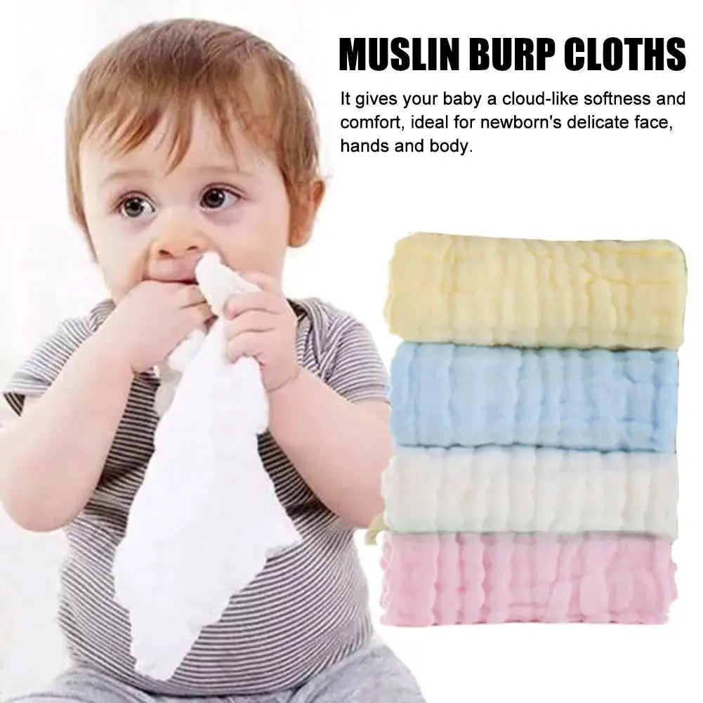 New Baby Muslin Washcloths Soft Newborn Baby Face Towel for Sensitive Skin- Baby Registry as Shower