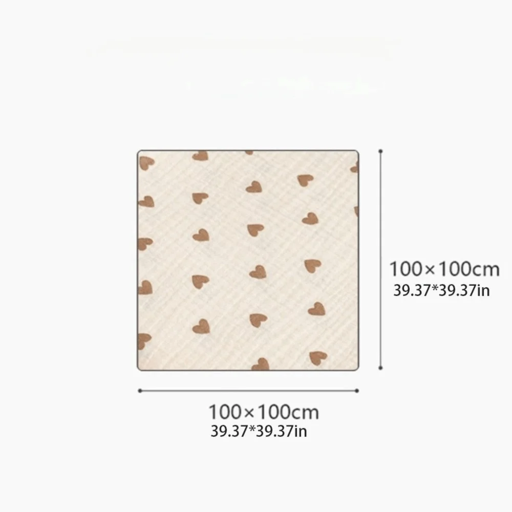 Cotton Baby Blanket Soft Breathable Cover Blanket for Infant Skin-friendly Bear Printed Nap Sleeping Rug Dormitory