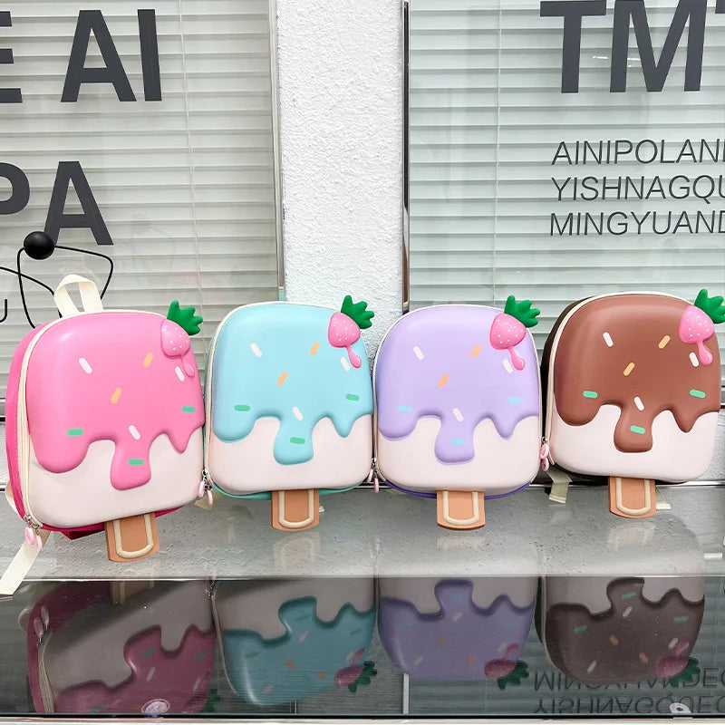 Korean Style Ice Cream Shaped Children's Backpack for Kindergarten Schoolbag Cute Bag for 3-5 Years Old Boys And Girls
