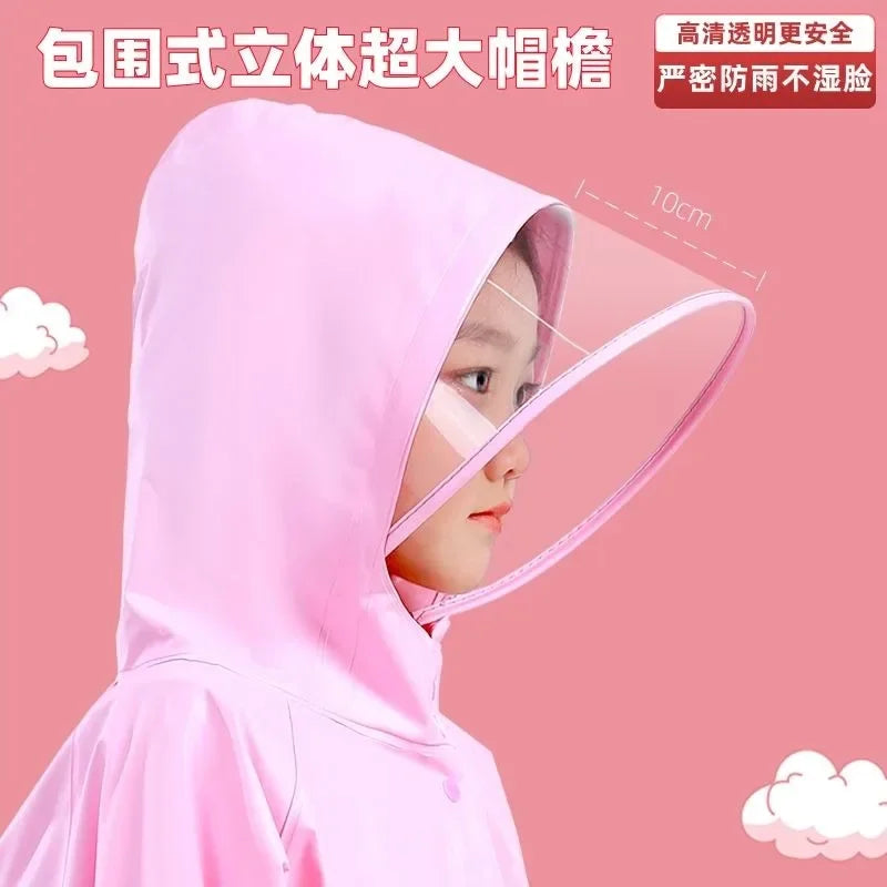 Sanrio Kuromi My melody Pochacco children's raincoat with school bag cute boys and girls kindergarten fashion student rain gear