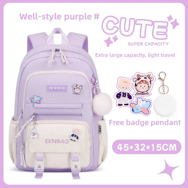 Child Girl Backpacks Primary Junior High School Bags for Girls Children Kids Bookbag Backpack New 2025 Back to School Girl Gift
