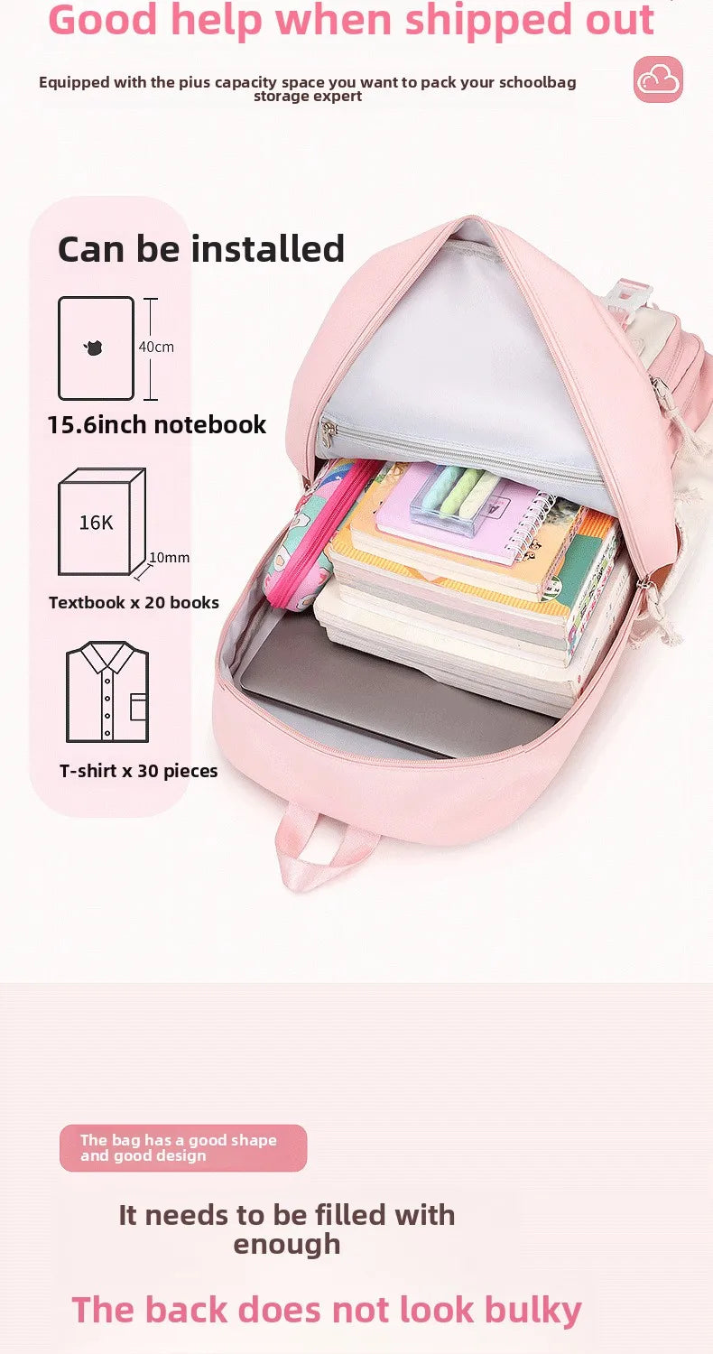 Child Girl Backpacks Primary Junior High School Bags for Girls Children Kids Bookbag Backpack New 2025 Back to School Girl Gift