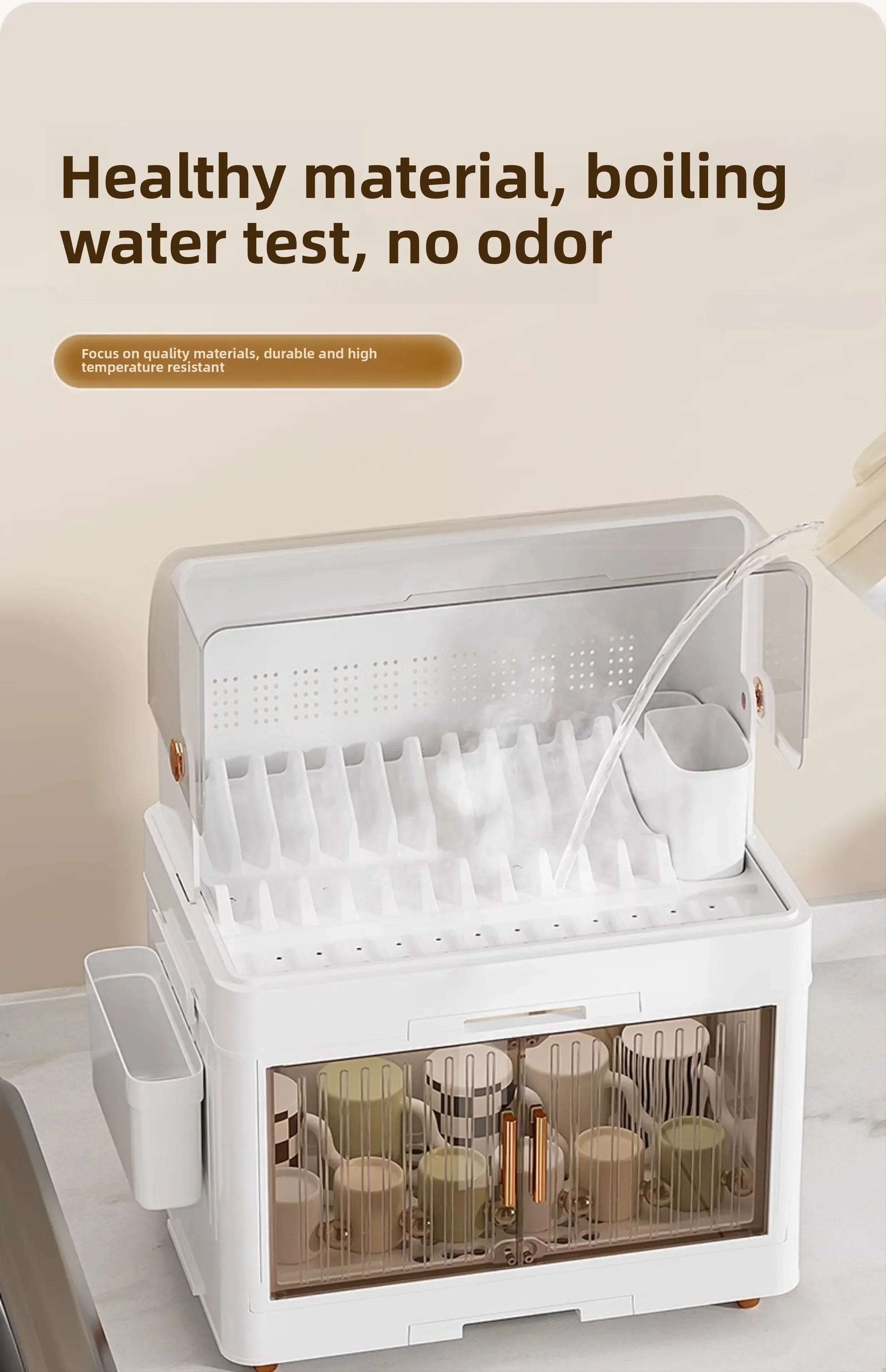 Kitchen Bowl Rack, Tableware Storage Box, Household with Lid, Tableware, Bowl Box, Dish Drain Rack, Plastic Cupboard