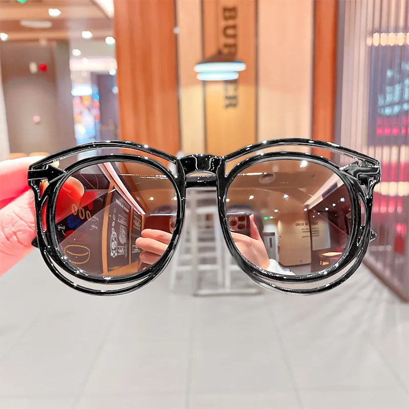 Fashion Children's Sunglasses Baby Anti-Radiation Sun Glasses Girl Boy Cute Cartoon Bear Anti-Glare Sunglasses Stylish Goggles