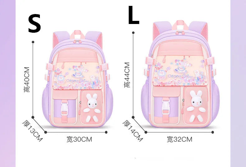 Cute Student Backpack 3pcs/set Primary Schoolbag Rabbits and quicksand Kawaii Student Backpack Teenage Girls Handbag Rucksack