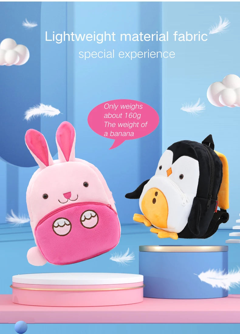 Cute Animals Cartoon Plush Children Backpacks Schoolbag Girls Boys casual Baby Bags