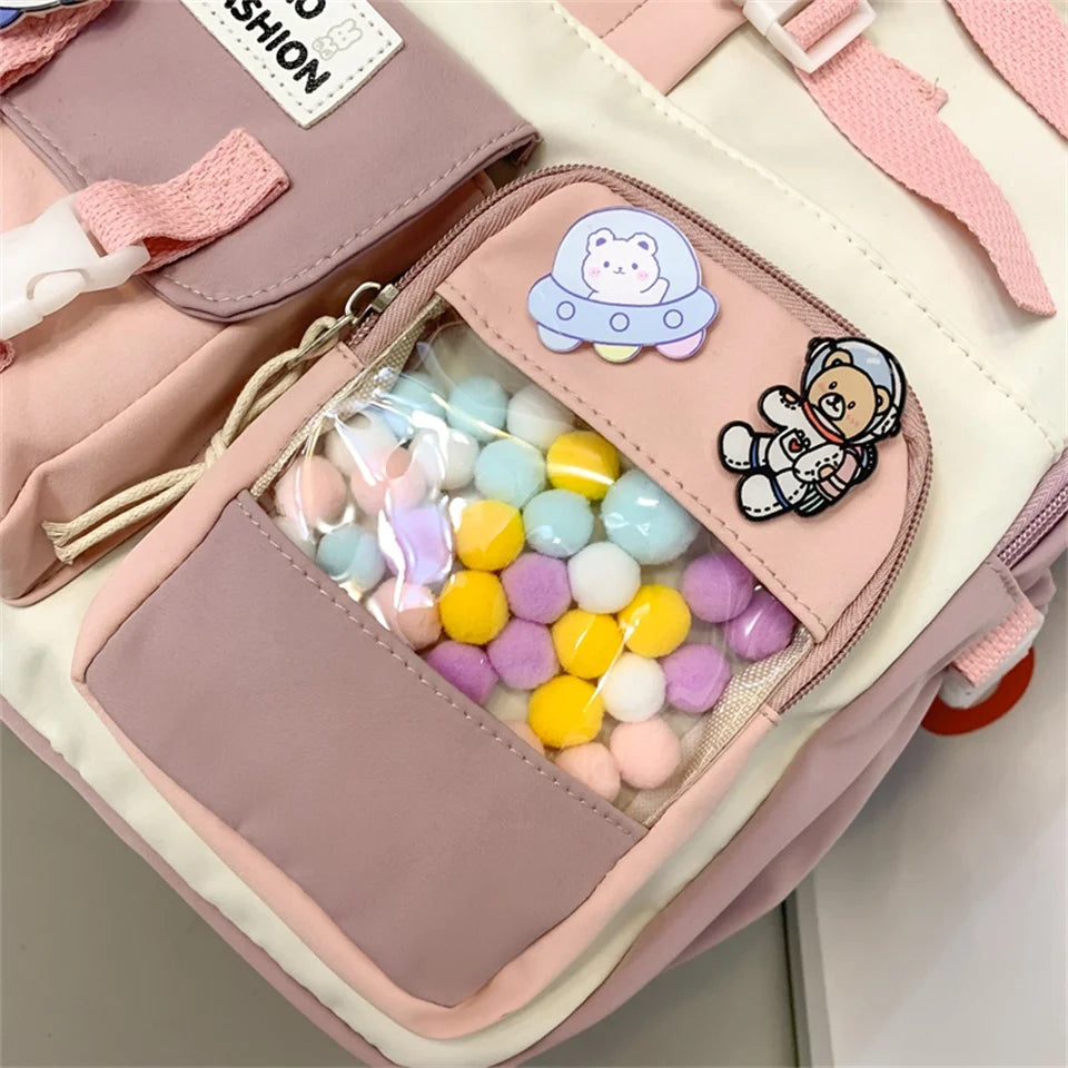 Japanese High School Girls Backpack School Bags for Teenage Girls Multi Pockets New Kawaii Backpack Women Bagpack Cute Mochila