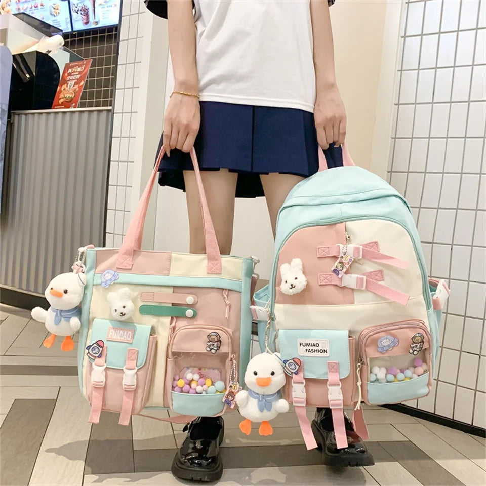 Japanese High School Girls Backpack School Bags for Teenage Girls Multi Pockets New Kawaii Backpack Women Bagpack Cute Mochila