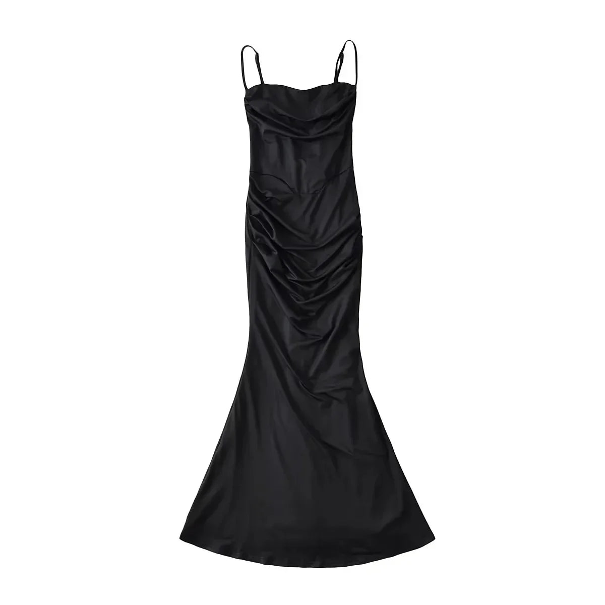 Women Elegant Sexy Bodycon Mermaid Dress Summer Sleeveless Strap Evening Party Robe Korean Female Solid Long Vestidos Y2k
