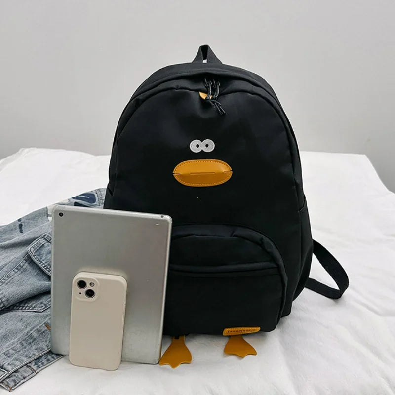 New Cartoon Duck Backpack Designer Cute Travel Bag Female College Student Versatile Korean Edition Girls' School Bag рюкзак