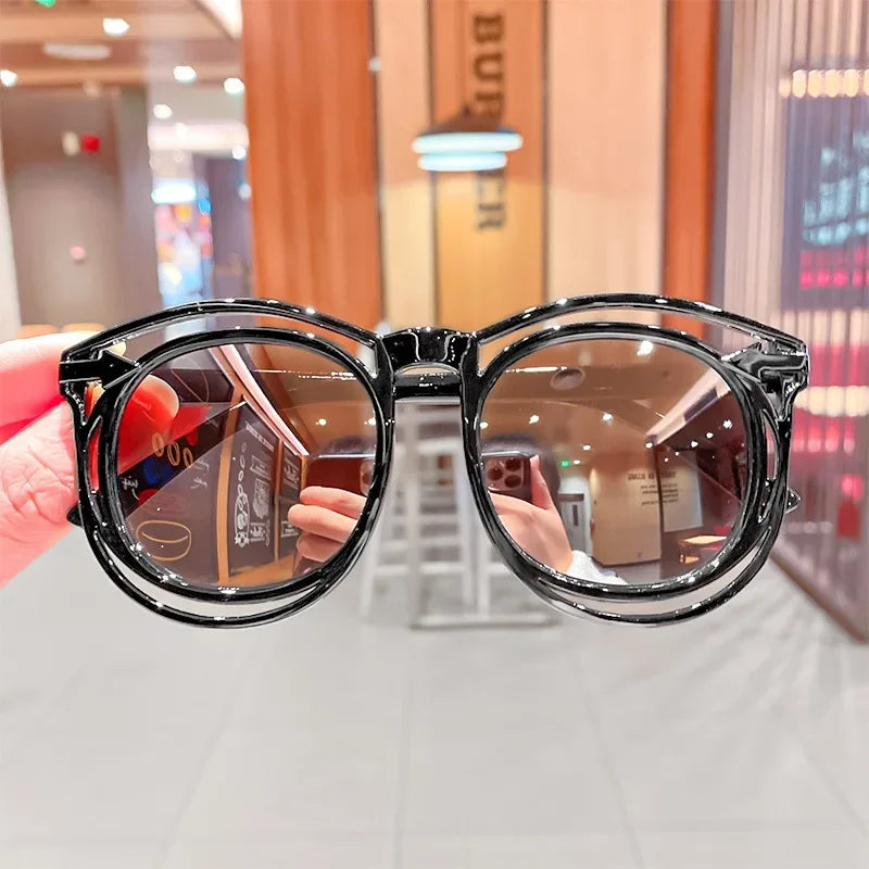 Fashion Children's Sunglasses Baby Anti-Radiation Sun Glasses Girl Boy Cute Cartoon Bear Anti-Glare Sunglasses Stylish Goggles