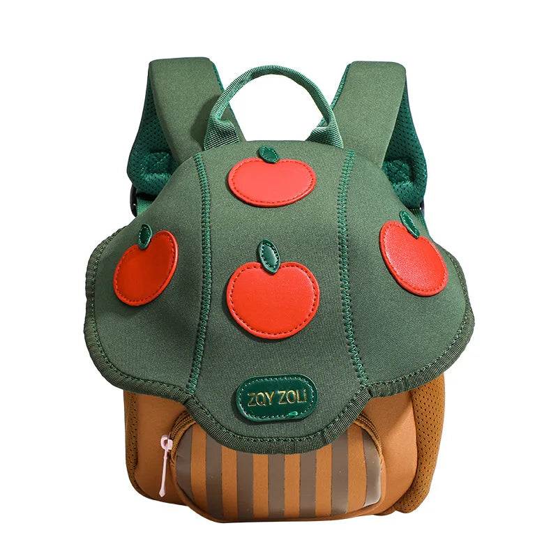 Mini cute bump color mushroom backpack kindergarten cute baby children double-shoulder cartoon schoolbag