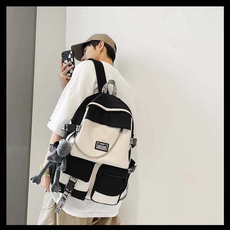 2025 Fashion Schoolbag Female Student Backpack Large Capacity Fashion Boy Backpack Computer Bag Femal School Backpack Travel Bag