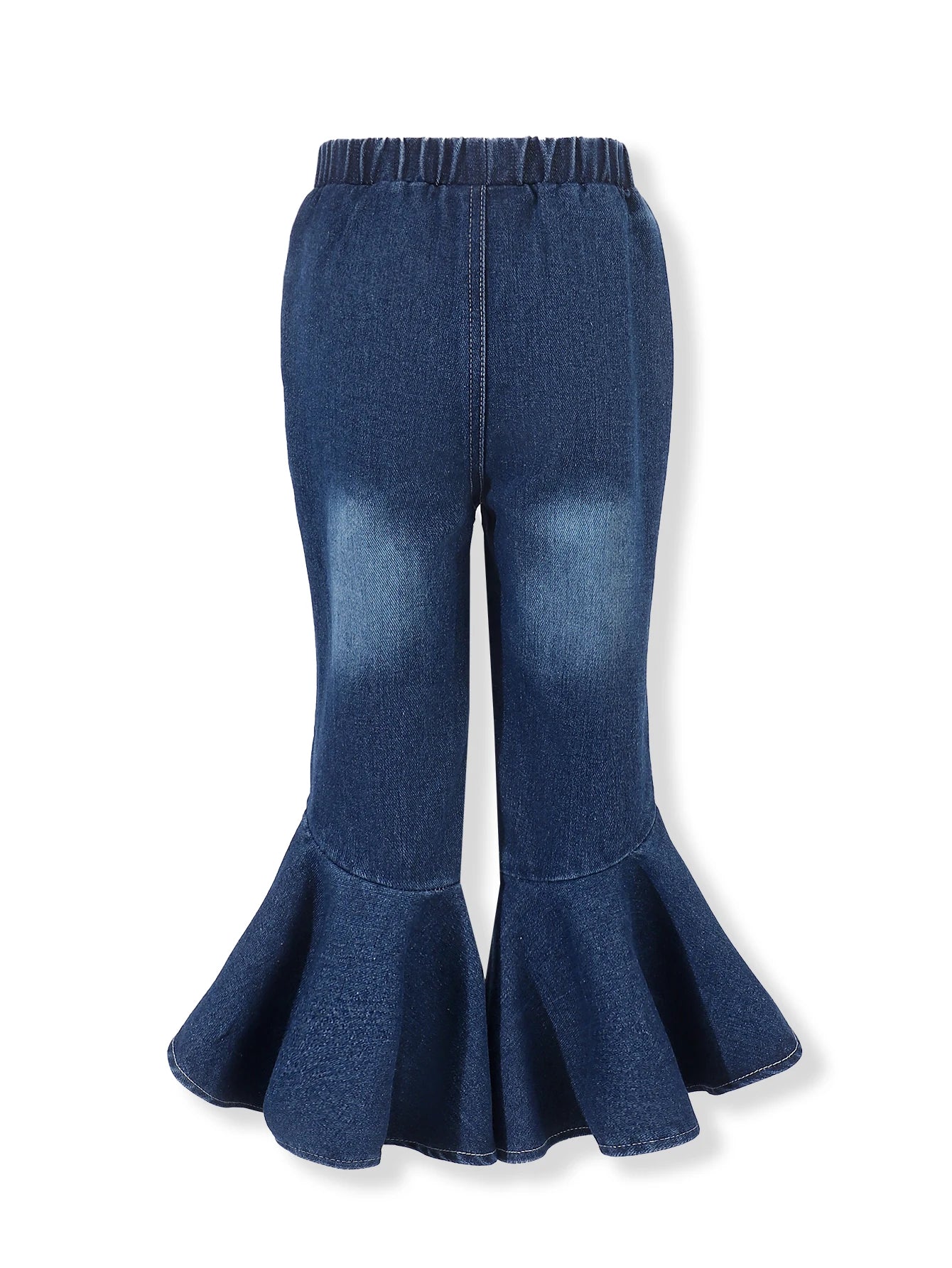 Girls' Trendy Flared Denim Trousers，Comfortable and breathable to wear, convenient for going out, suitable for gift giving.