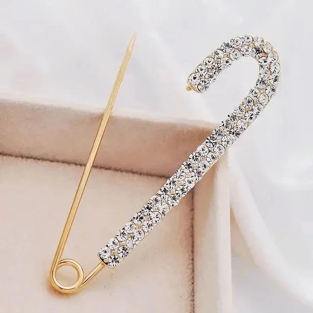 Luxury Snowflake Pearl Crystal Brooch Large Snowflake Flower Brooch Pins Fashion Exquisite Women's Jewelry