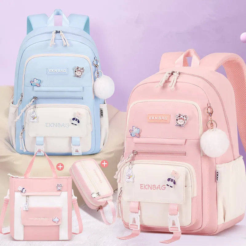Child Girl Backpacks Primary Junior High School Bags for Girls Children Kids Bookbag Backpack New 2025 Back to School Girl Gift