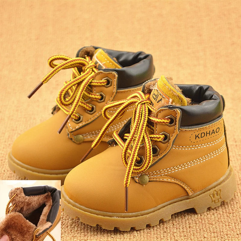 Autumn Winter Baby Boots Toddler Fashion Boots Kids Shoes Boys Girls Snow Boots Girls Boys Plush Fashion Boots Shoes Size