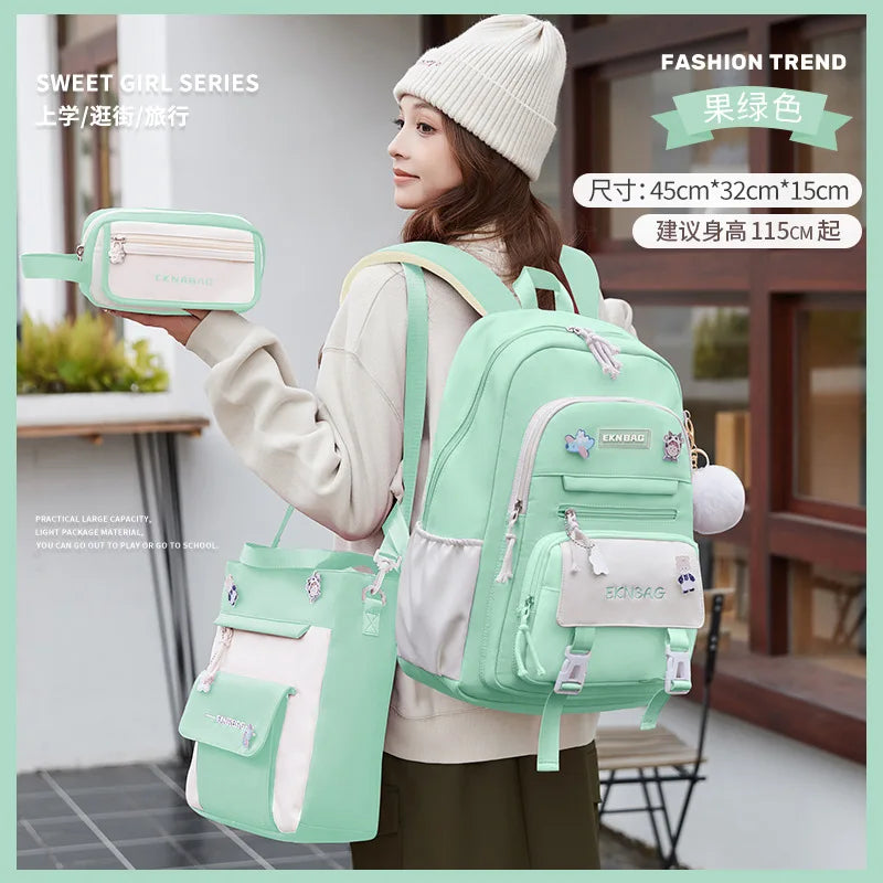 Child Girl Backpacks Primary Junior High School Bags for Girls Children Kids Bookbag Backpack New 2025 Back to School Girl Gift