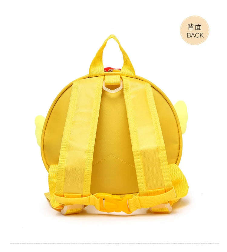 Kindergarten cartoon backpack children aged 1-3 boys girls with double shoulder anti loss backpack cute little chicken hard shel