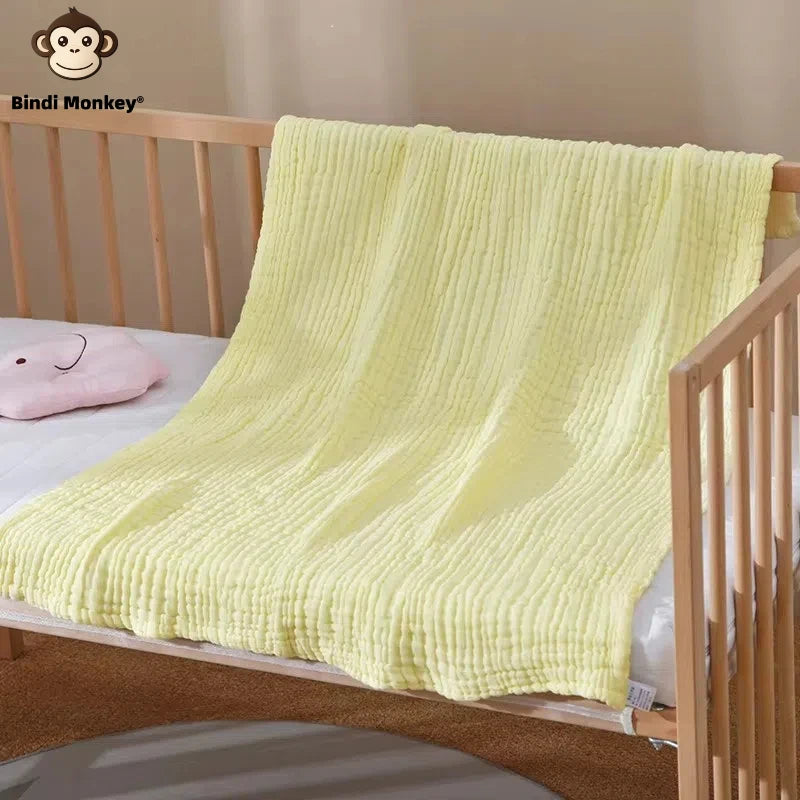 Six Layers of Pure Cotton Gauze Solid Color Bath Towel Soft Skin Absorbent 85*85cm