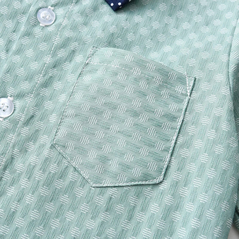 Baby Boys Party Dress Suit Cotton Long Sleeve With Shirt + Suspenders Pants 2PCS Outfits Kids Boys Gentleman Clothes Sets