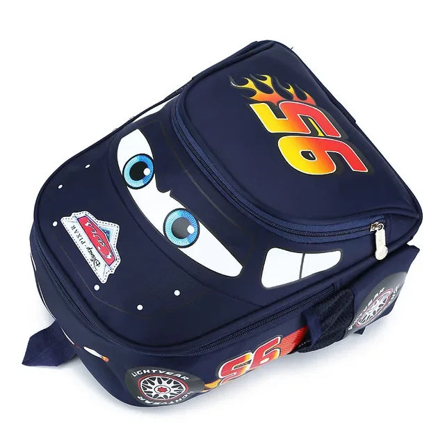 Cartoon Disney Cars 95 Series Kindergarten Safety Schoolbag 3D Car Shape Large Capacity Backpack Boys And Girls Surprise Gifts