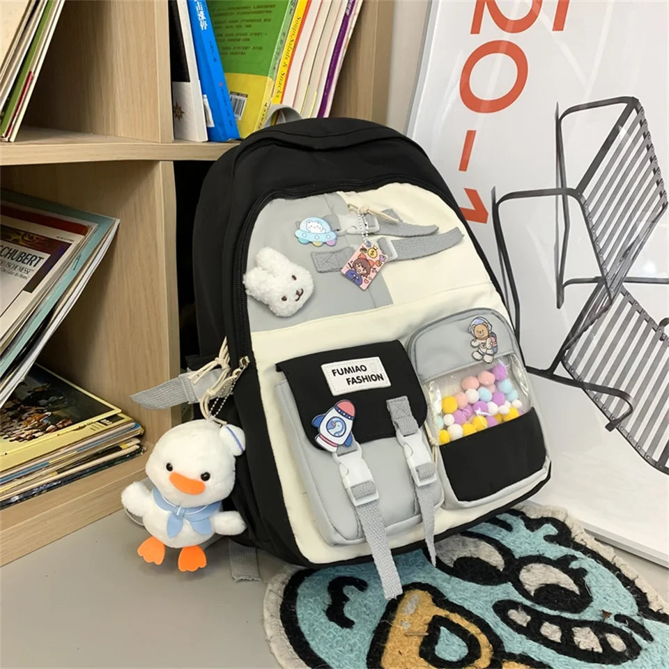 Japanese High School Girls Backpack School Bags for Teenage Girls Multi Pockets New Kawaii Backpack Women Bagpack Cute Mochila