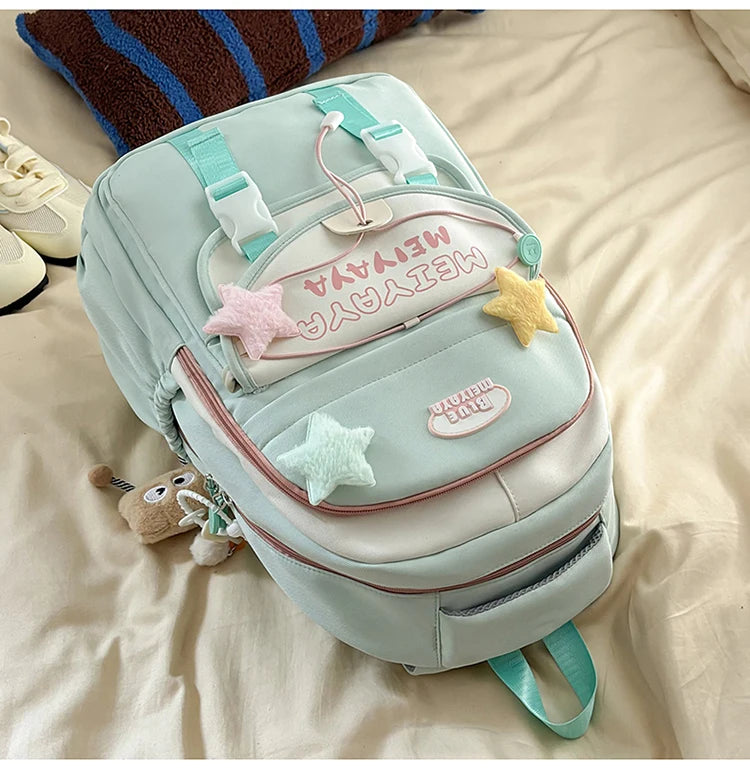 School Bags For Girls Japanese Style Kawaii For Large New Nylon Shoulder Bag Backpack School Set For Kinder Girl Kids Schoolbags