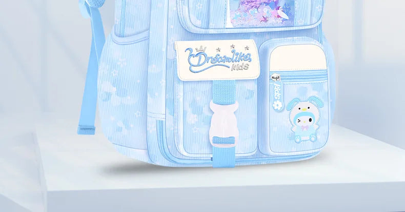 My Melody Kuromi Sanrios Backpack Student Bag Girl Cartoon Kawaii Anime Breathable Super Light Large Capacity Child School Bag
