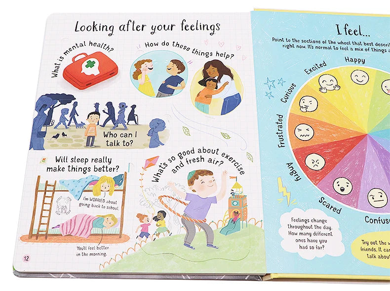 Usborne lift-the-flap Questiones and Answers about Feelings English Educational Picture Book Baby kids learning reading gift