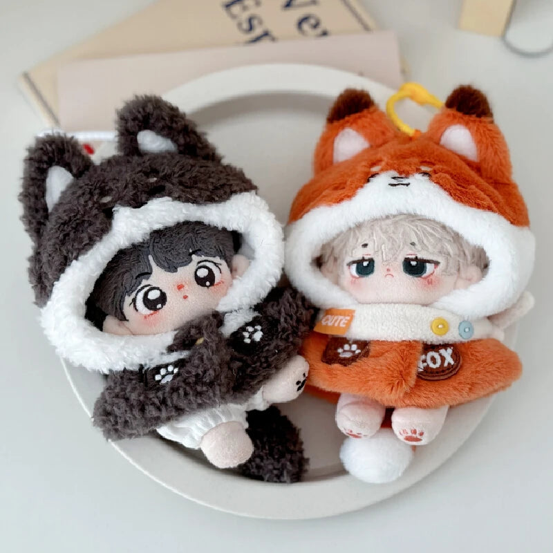10cm Small Animal Cloak Series Cute Cartoon Doll Soft And Comfortable Clothing Fun Animal Model Cloak Doll Accessories Set Toy