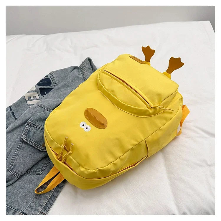 New Cartoon Duck Backpack Designer Cute Travel Bag Female College Student Versatile Korean Edition Girls' School Bag рюкзак