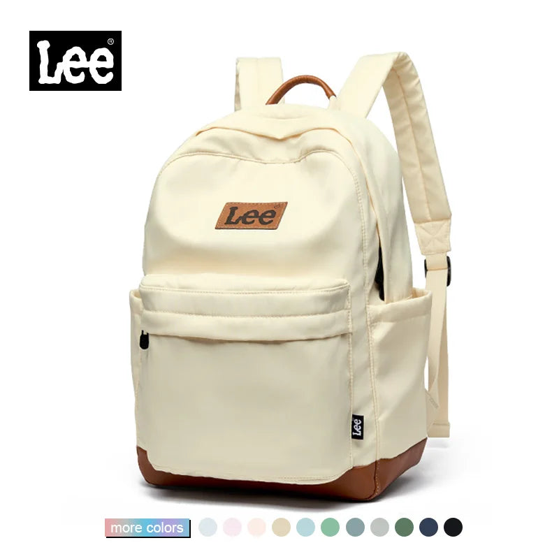 LEE Unisex Large Capacity Laptop School Bag for Women Man Leisure Oxford Waterproof Travel Backpack Candy Color Bookbag Trip