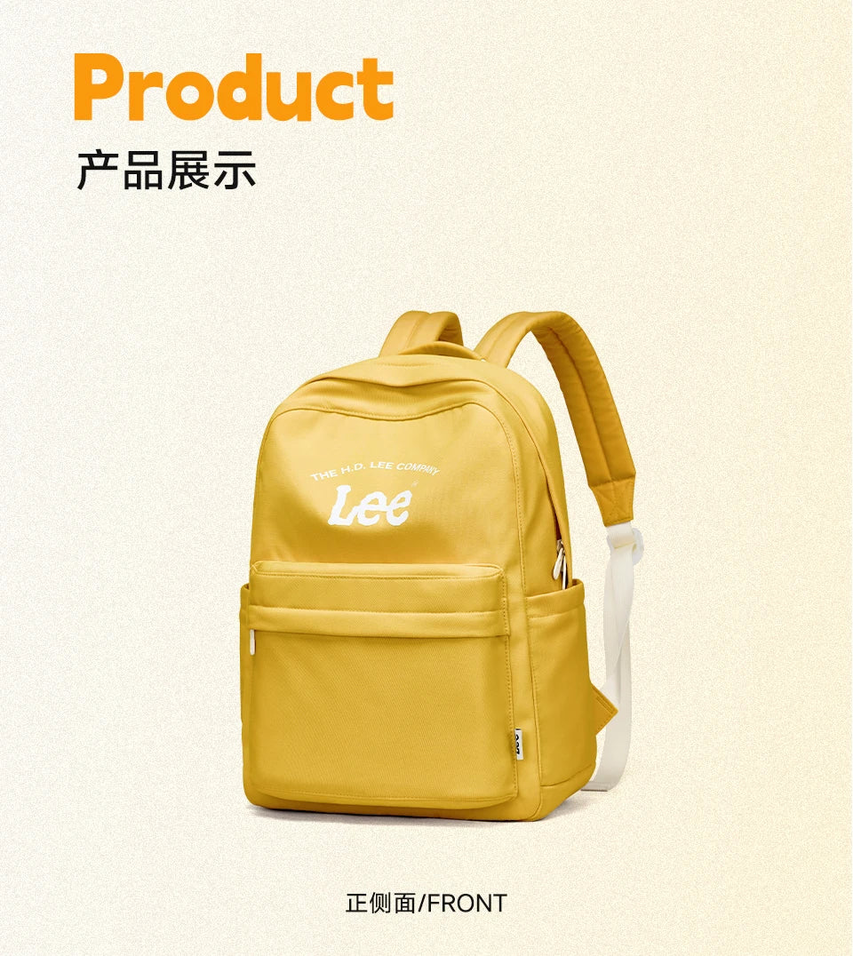 LEE Unisex Large Capacity Laptop School Bag for Women Man Leisure Oxford Waterproof Travel Backpack Candy Color Bookbag Trip