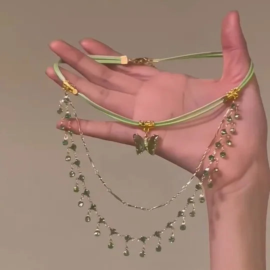 Luxury Multi-layered Zircon  Layer Necklace For Women Gentle Temperament Clavicle Chain Simple Jewelry