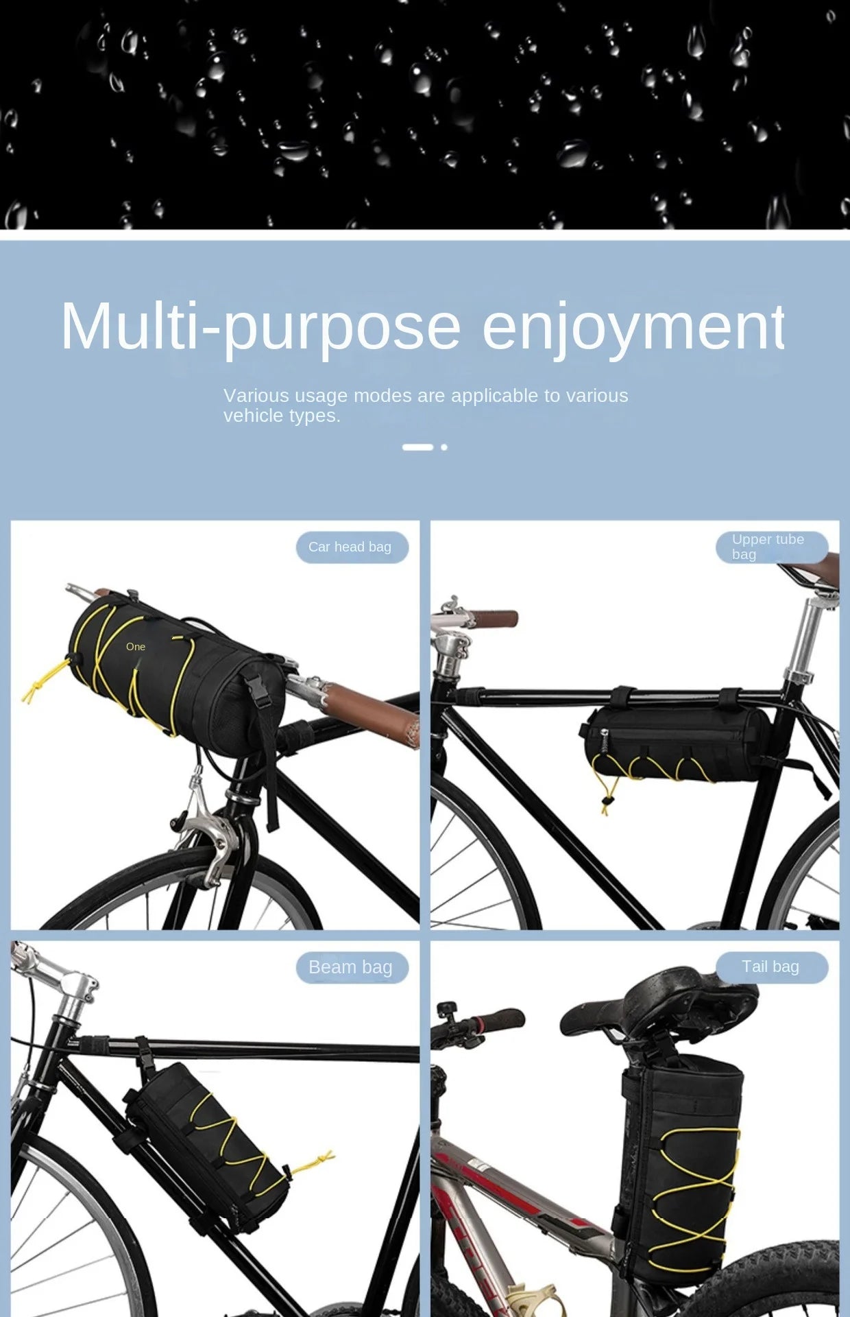 Bike Front Bag Bicycle Bag Storage Outside Multifunction Riding Bag Mountain Bike Front Bag Bicycle Accessories